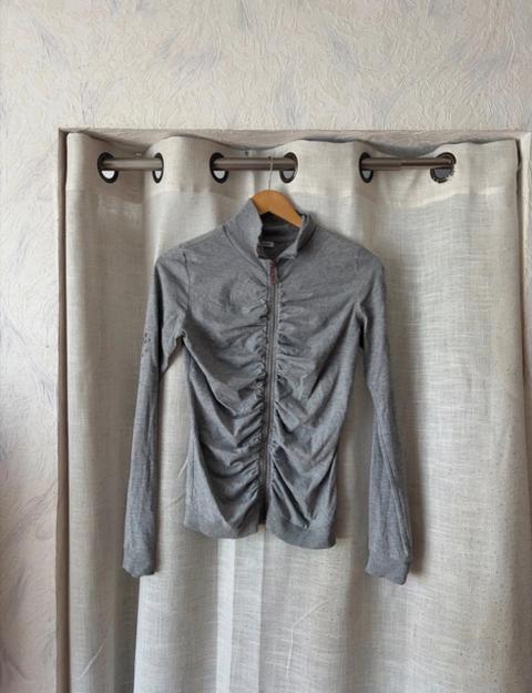 Pimkie süße graue y2k/ vintage jacke mit raffungen vorn Size M