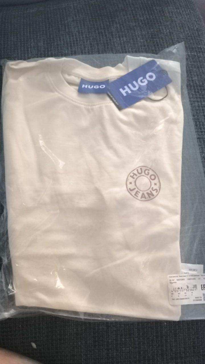 Hugo Boss HUGO Jeans Herren T-Shirt Beige Größe S Neu mit Etikett