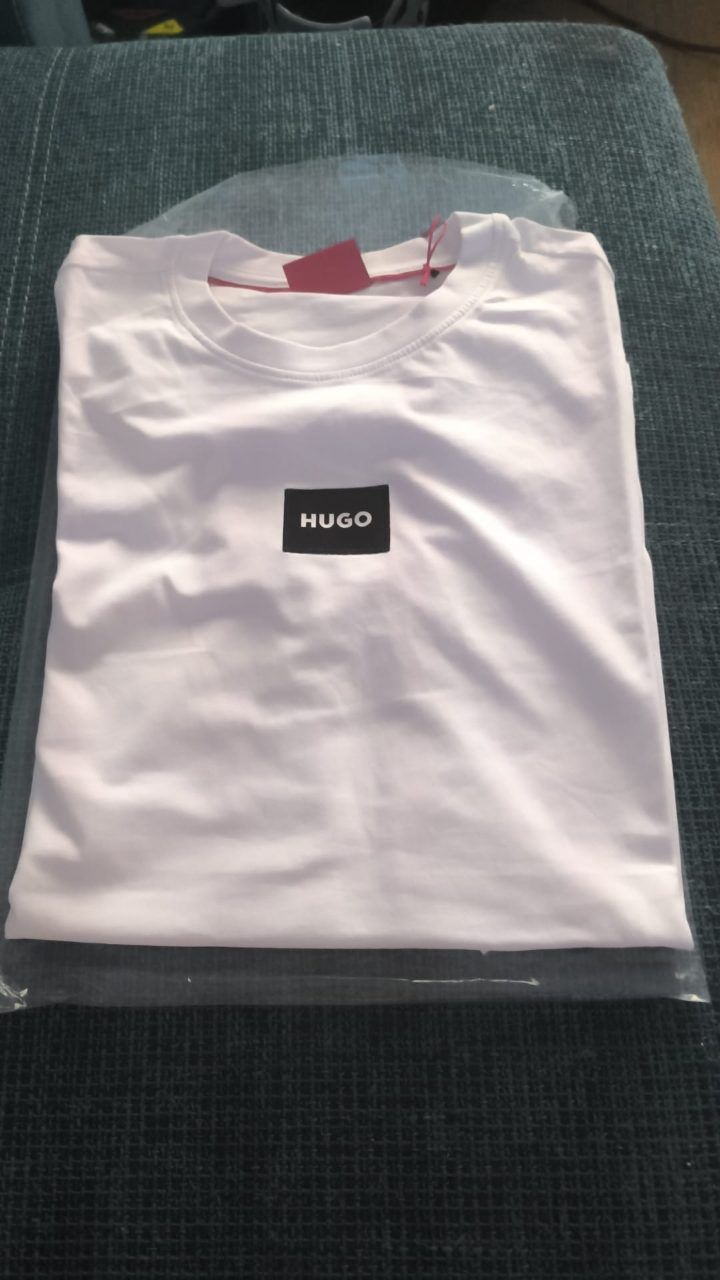 Hugo Boss Hugo Boss HUGO Herren T-Shirt Weiß Logo Größe XL Neu mit Etikett Size XL