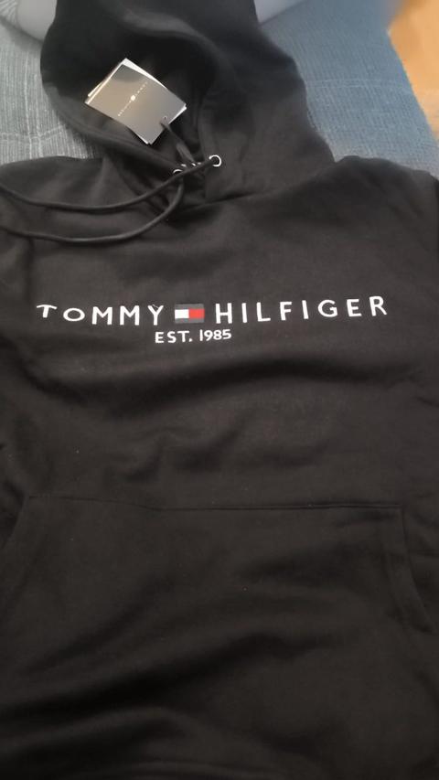 Tommy Hilfiger Tommy Hilfiger Herren Hoodie Schwarz Neu Größe S Kapuzenpullover Sweatshirt Size S