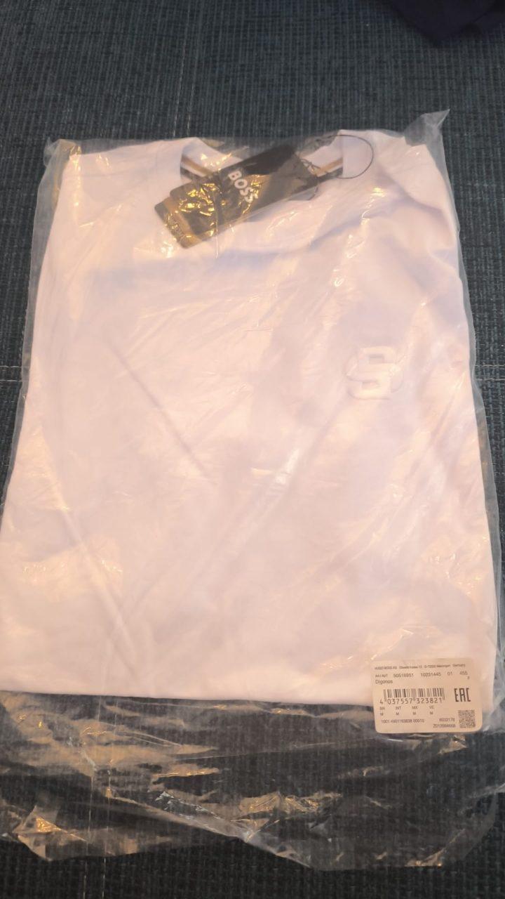 Hugo Boss Herren T-Shirt Weiß Logo Größe XXL Neu mit Etikett