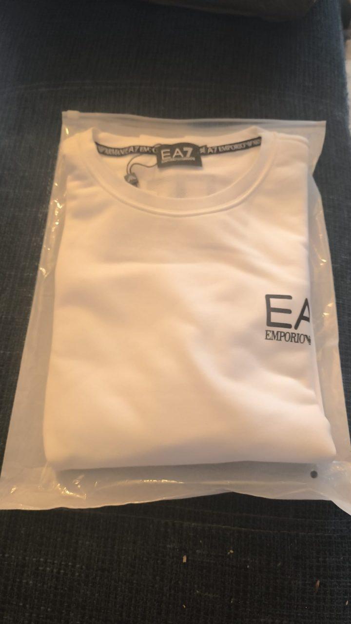 EA7 Emporio Armani Herren Sweatshirt Weiß Größe S Neu mit Etikett