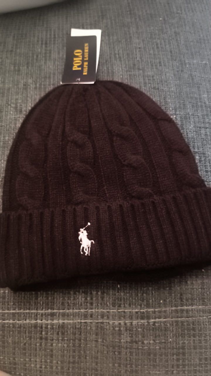 Ralph Lauren **Polo Ralph Lauren Strickmütze Braun Neu mit Etikett**