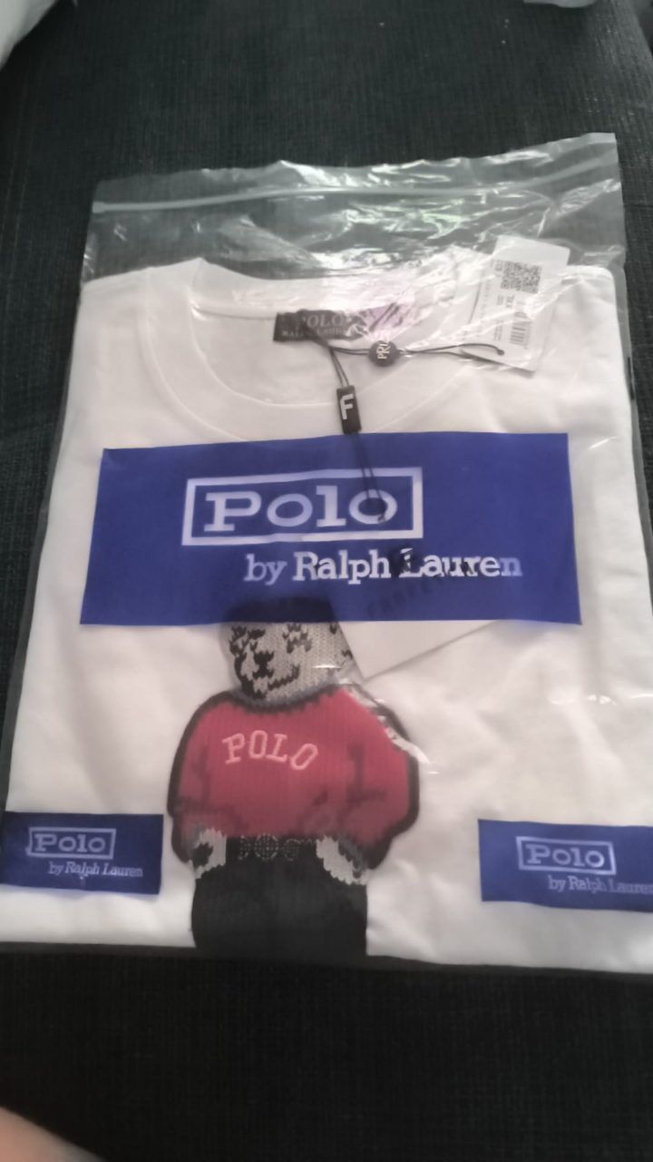 Ralp Laure Polo Ralph Lauren Herren T-Shirt Weiß Polo Bear XXL Neu Size XXL