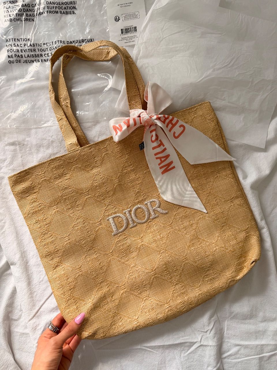 Dior Dior Raffia Bast Shopper Beige Neu