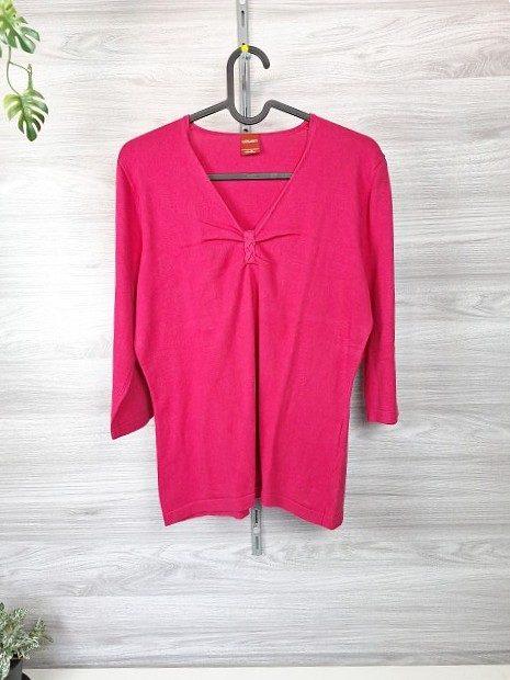 Olsen Damenshirt 3/4 Arm Shirt V-Ausschnitt Flechtdetail Zierknoten Oberteil 40