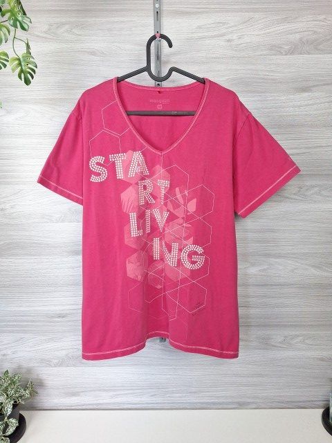 Manguun T-Shirt Kurzarmshirt Statementshirt Pink Start Living 48