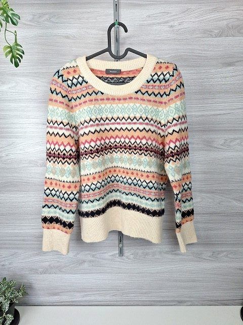 Yessica Yessica Strickpullover Norwegerpullover Jacquardpullover Musterpulli Winter 36 Size S