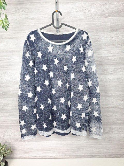 Cecil Strickpullover Sternenpullover Sterne Marineblau Weiß 42