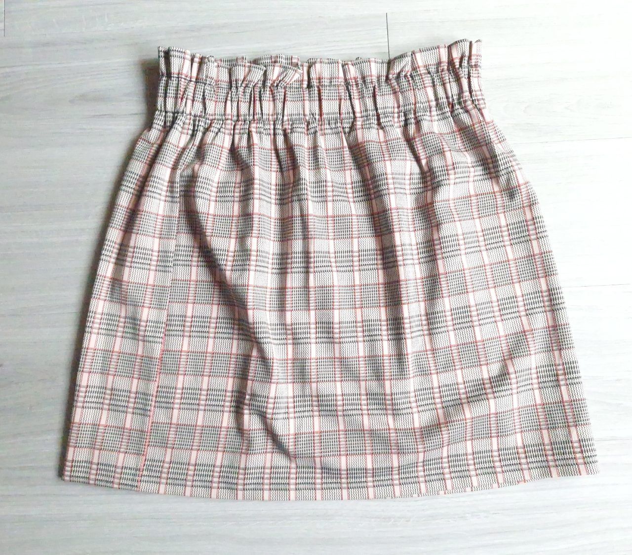 H&M Divided Minirock Paperbag Rock Glencheck Karorock A-Linie 36 #C101