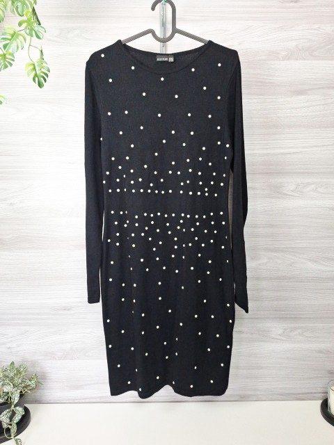 Bodyflirt Bodyflirt Strickkleid Pulloverkleid Winterkleid Nieten Langarm 36/38 Size S