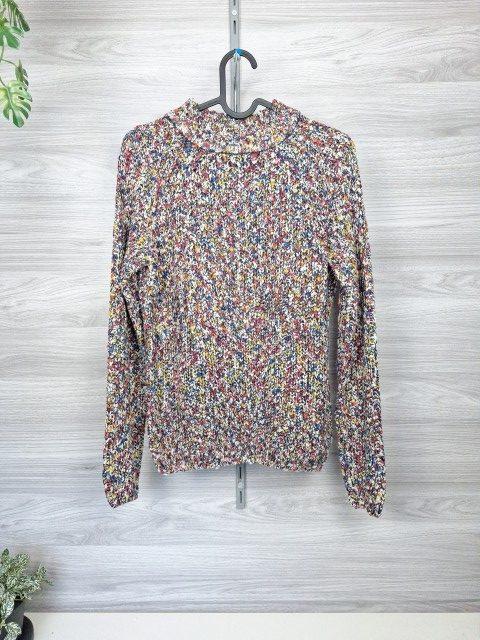 Ohne Marke Grobstrickpullover Strickpullover Bouclé Meliert Bunt 38 Size M