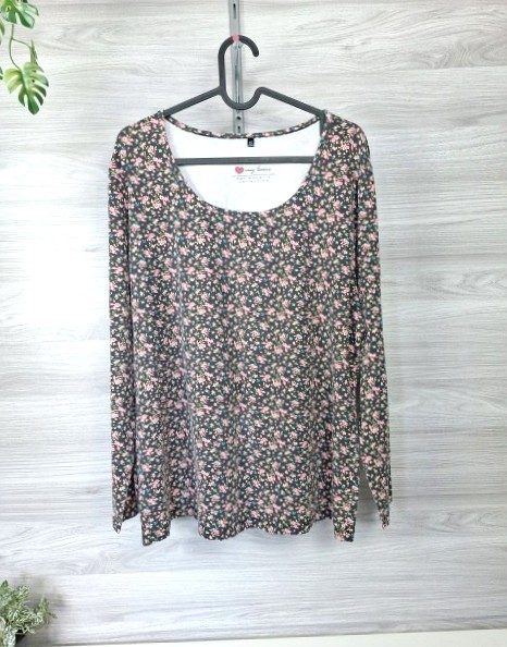 bpc Langarmshirt Blumenshirt Blumenprint 48/50