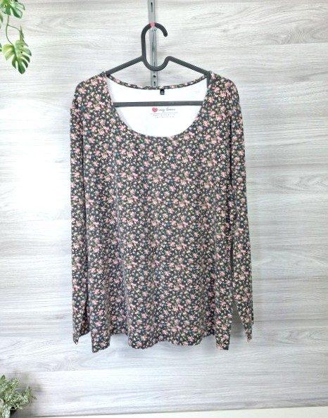 bpc Langarmshirt Blumenshirt Blumenprint 48/50
