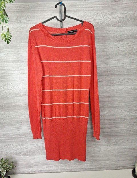 Even&Odd Even&Odd Strickkleid Feinstrickkleid Pulloverkleid Longpullover Streifen 38 Size M