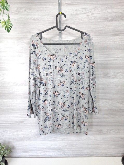 Gina Langarmshirt Blumenshirt Volantshirt Tunika Longsleeve Blumenprint 40
