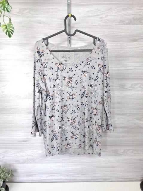 Gina Langarmshirt Blumenshirt Volantshirt Tunika Longsleeve Blumenprint 40