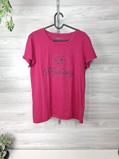 Mustang Mustang T-Shirt Shirt Logo Schriftzug Frontprint Pink 40 Size L