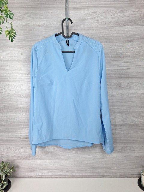 Page One Page One Schlupfbluse Tunika Langarmbluse V-Ausschnitt Steppschultern Bluse 36 Size S