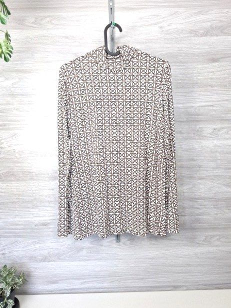 Up 2 Fashion Up 2 Fashion Rollkragenshirt Stehkragenshirt Muster Langarmshirt 36 Size S