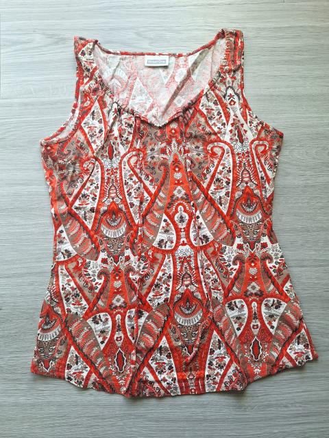 Street One Street One Top Sommertop Paisley V-Ausschnitt Bindeband 36 Size 36