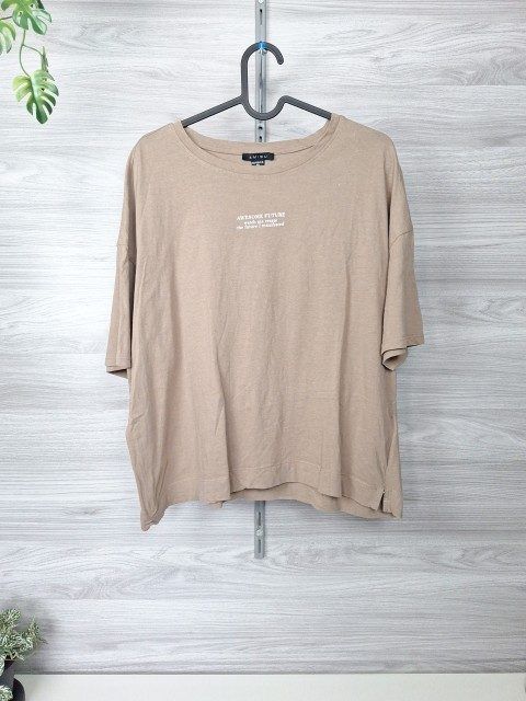Amisu Amisu T-Shirt Shirt Oversize Shirt Statement Print Rundhals 38 Size M