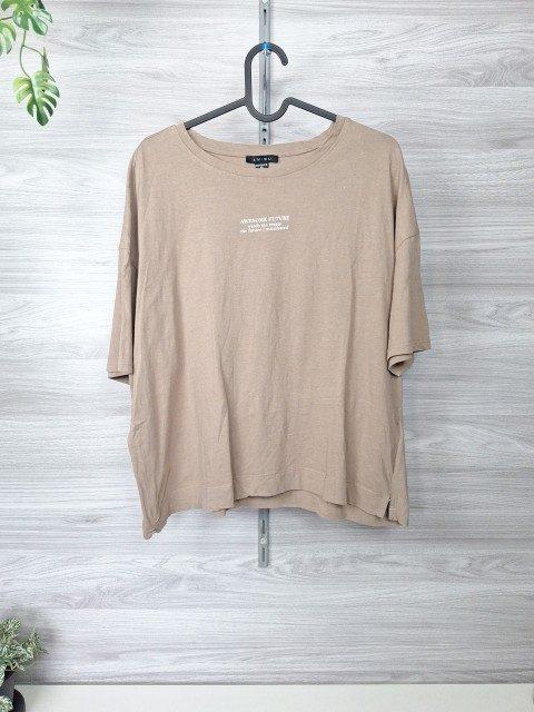 Amisu Amisu T-Shirt Shirt Oversize Shirt Statement Print Rundhals 38 Size M
