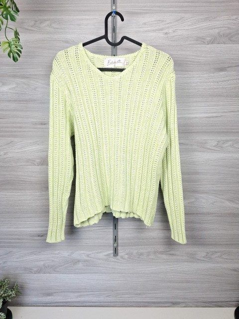 Fabrizio A. Fabrizio A. Strickpullover Grobstrick Strukturstrick Hellgrün 38 Size M