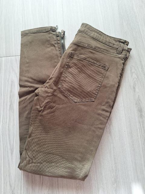 H&M L.O.G.G Bikerhose Skinny Hose Stretchhose Zipper Bikerstyle 38