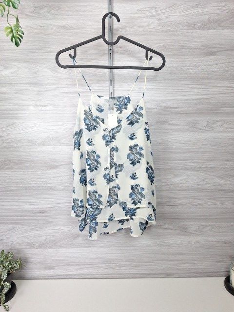 H&M H&M Spaghettitop Sommertop Blusentop Blumenprint Layer-Look 36 Size S