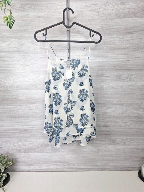 H&M H&M Spaghettitop Sommertop Blusentop Blumenprint Layer-Look 36 Size S