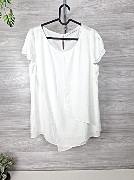 Betty Barclay Betty Barclay Blusenshirt Bluse Volantärmel Layerlook Weiß 38 Size M