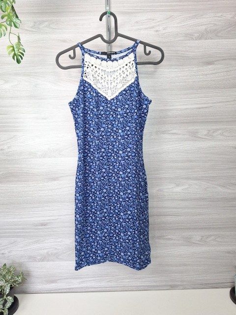 Tally Weijl Tally Weijl Sommerkleid Minikleid Blumenkleid Spitze Häkeleinsatz 36 Size S
