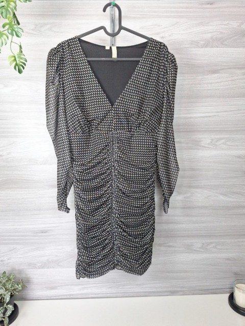 Bodyflirt Bodycon Kleid Minikleid Partykleid Cocktailkleid Raffungen Mesh 36/38