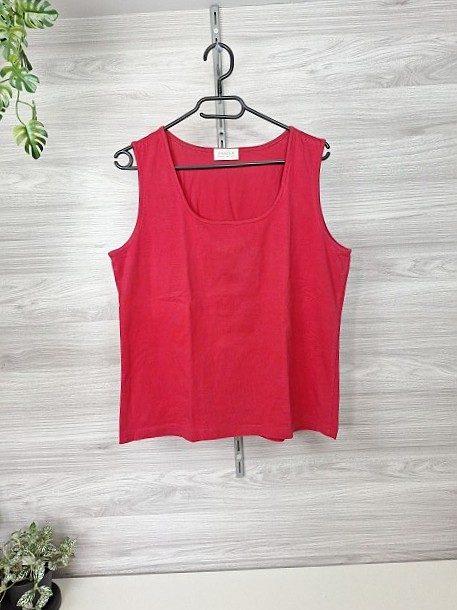 Basler Basler Baumwolltop Tanktop Basic Top Ärmelloses Shirt Rot 38 Size XL