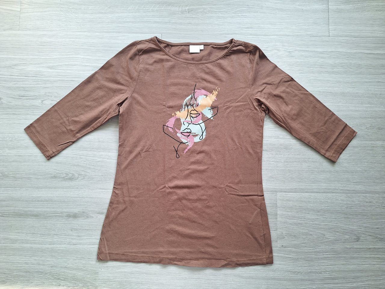 Reken Maar Reken Maar Longsleeve Shirt Printshirt Gesichtsprint 3/4-Arm 36 Size S