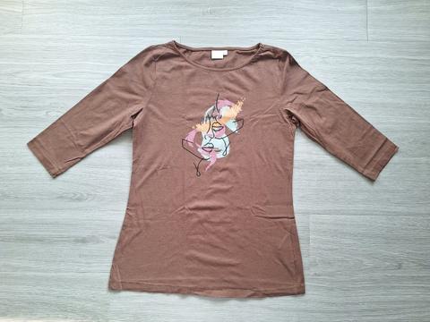 Reken Maar Reken Maar Longsleeve Shirt Printshirt Gesichtsprint 3/4-Arm 36 Size S