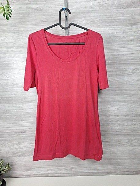 Tom Tailor Tom Tailor Longshirt Basicshirt T-Shirt Kurzarm Rot 38 Size M