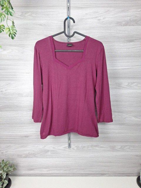 s.Oliver Langarmshirt V-Ausschnitt Basicshirt Beere 38