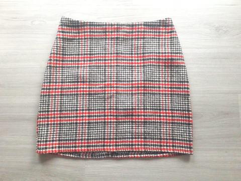 Primark Primark Minirock Karorock Glencheck Tartan Bleistiftrock Wolloptik 36 Size S