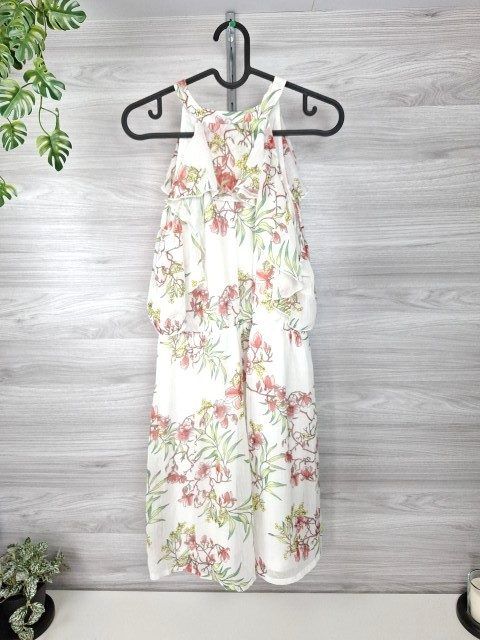 Clockhouse Clockhouse Chiffonkleid Sommerkleid Blumenkleid Volantkleid Cut-Outs Floral 36 Size S