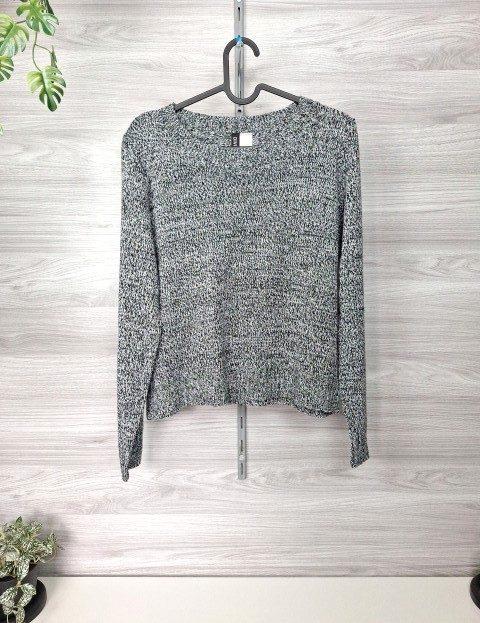 H&M H&M Divided Strickpullover Feinstrickpullover Meliert Schwarz Weiß 38 Size M