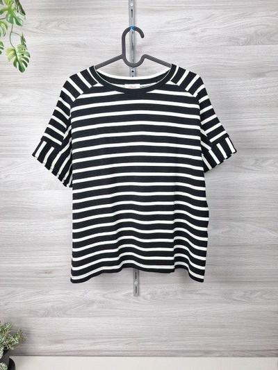 s.Oliver Streifenshirt Ringelshirt Kurzarm Schwarz Weiß 38