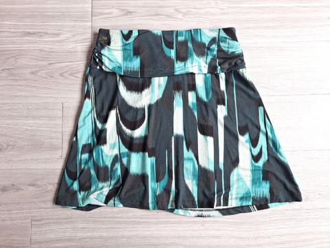 Street One Street One A-Linien Rock Skaterrock abstrakter Print Schwarz Türkis 38 Size M