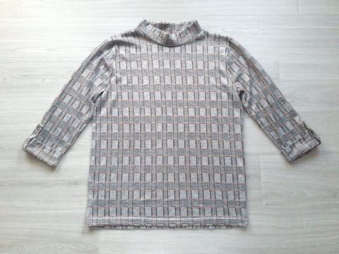 Ohne Marke Femmi Fashion Feinstrickpullover Karopullover Rollkragen 7/8-Ärmel 38 Size M