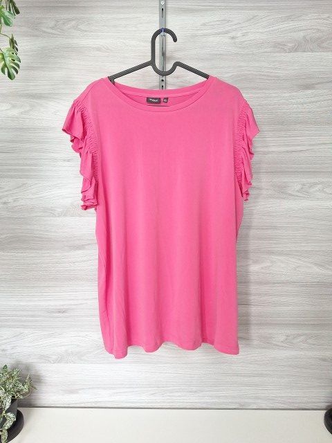 My Own My Own Blusentop Shirtbluse Volantshirt Rüschenshirt Pink 44/46 Size XXL
