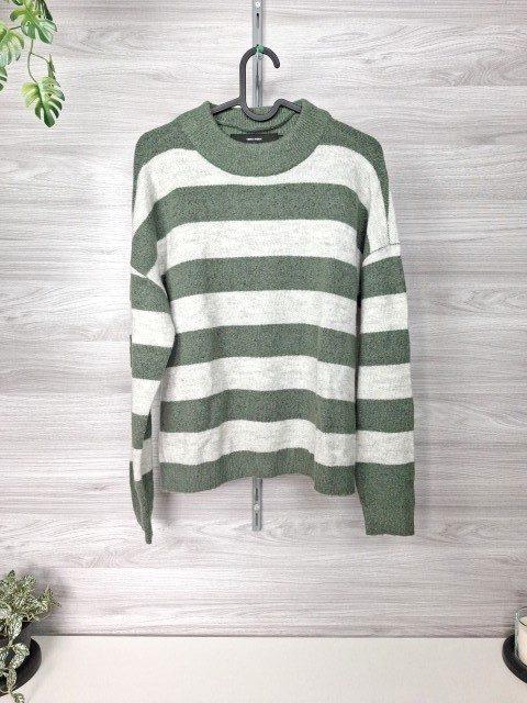 Vero Moda Strickpullover Streifenpullover Kuschelpullover Grün 36