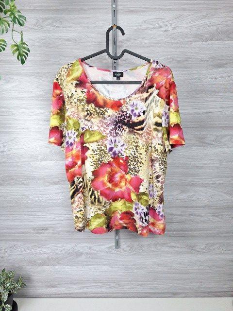 Bexleys Bexleys T-Shirt Blumenshirt Printshirt Animalprint Sommershirt Bunt 42 Size XL