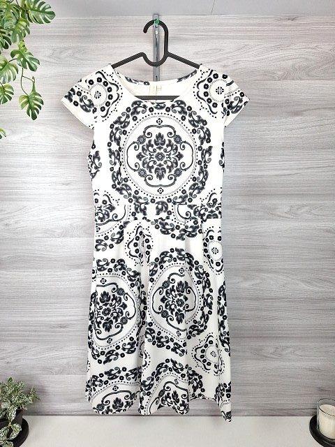 Bodyflirt Bodyflirt Sommerkleid Paisley Ornamentkleid Kurzarmkleid A-Linie Kleid 36/38 Size S
