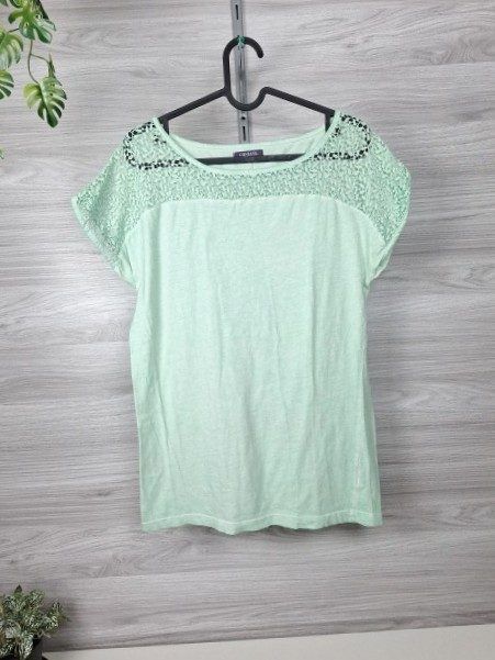 Conleys Conleys Spitzenshirt Häkelshirt T-Shirt Spitzenoberteil Kurzarm 36 Size S